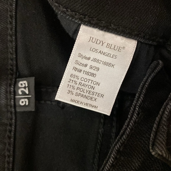 Judy Blue Black Destroyed Leopard Patch Skinny - Picture 9 of 9